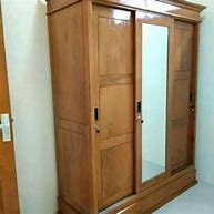 Lemari Sliding 3 Pintu Jati